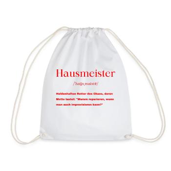 Hausmeister Definition - Turnbeutel - Weiß - Vorne