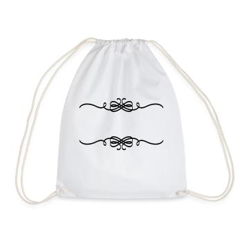 Flourishes 2 double for a name lettering - Drawstring Bag - white - Front