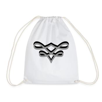 Flourishes small 2 two-tone - Drawstring Bag - white - Front