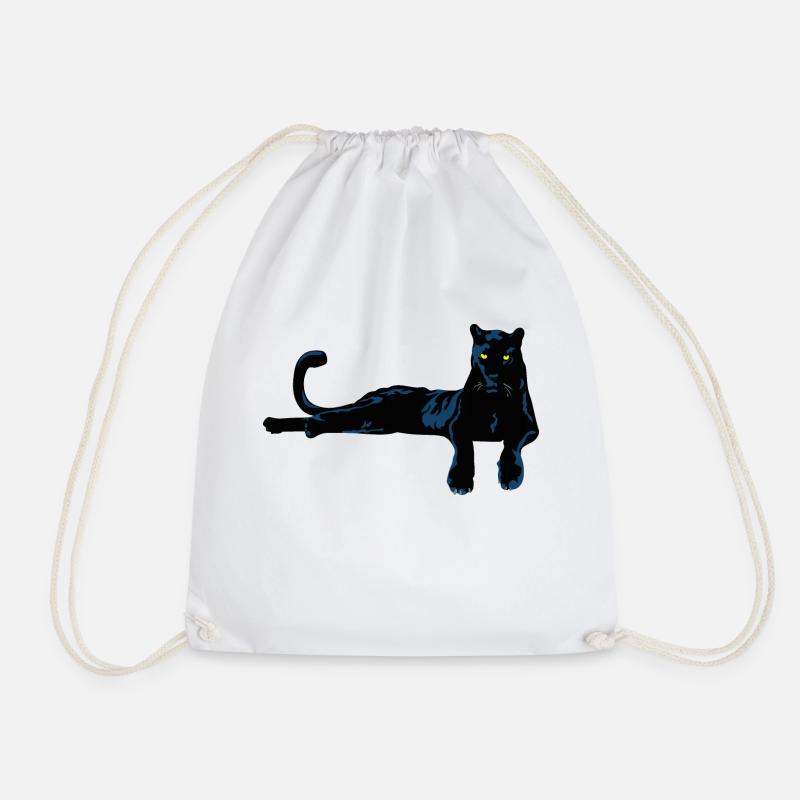 Panther - Katze - Raubtier - Turnbeutel - Weiß