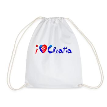 Croatie hrvatska croatie hrv voyage europe zagreb - Sac de sport léger - blanc - Devant