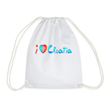 Croatie hrvatska croatie hrv voyage europe zagreb - Sac de sport léger - blanc - Devant