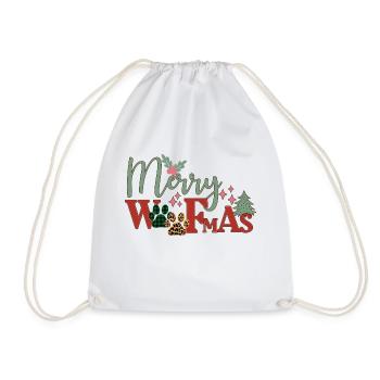 Merry Woofmas - Turnbeutel - Weiß - Vorne