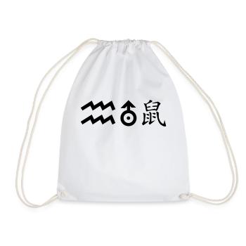 Aquarius Uranus Rat - Drawstring Bag - white - Front