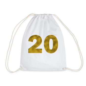 Birthday 20 years - Drawstring Bag - white - Front