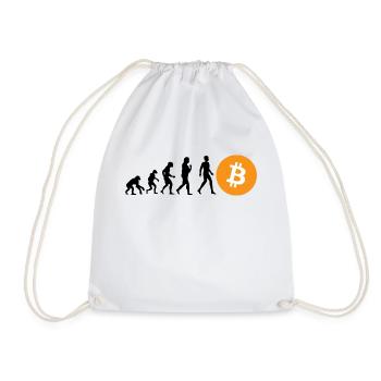 Krypto Evolution of BTC Bitcoin - Turnbeutel - Weiß - Vorne
