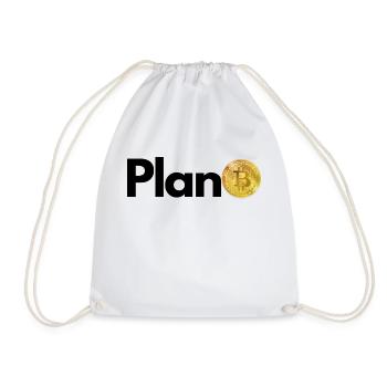 Krypto Plan BITCOIN 2 BTC - Turnbeutel - Weiß - Vorne