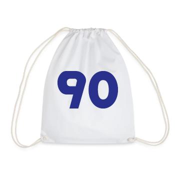 90. 90 ANS. 90e ANNIVERSAIRE. ANNIVERSAIRE 90 ANS. - Sac de sport léger - blanc - Devant