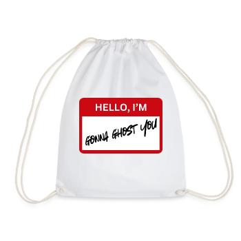 Ghosting - IRONIC - Drawstring Bag - white - Front