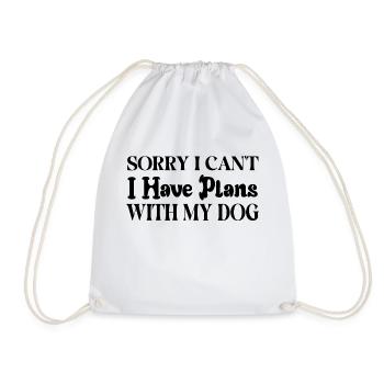 Sorry I Can't I Have Plans With My Dog. - Sac de sport léger - blanc - Devant
