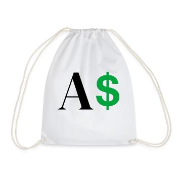 Dollar-Buchstabe - Turnbeutel - Weiß - Vorne