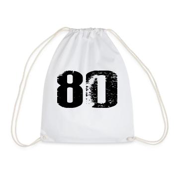 80 Number Leotard - Drawstring Bag - white - Front