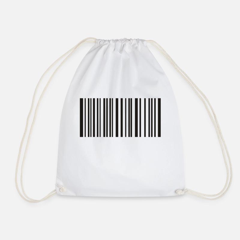 Barcode - Turnbeutel - Weiß