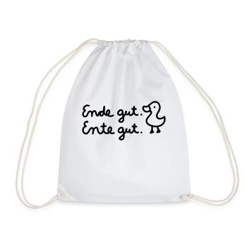 End well. Duck well - Line - Drawstring Bag - white - Front