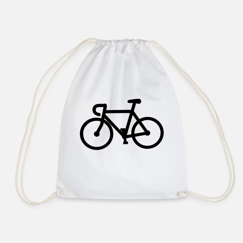 bicycle - Drawstring Bag - white