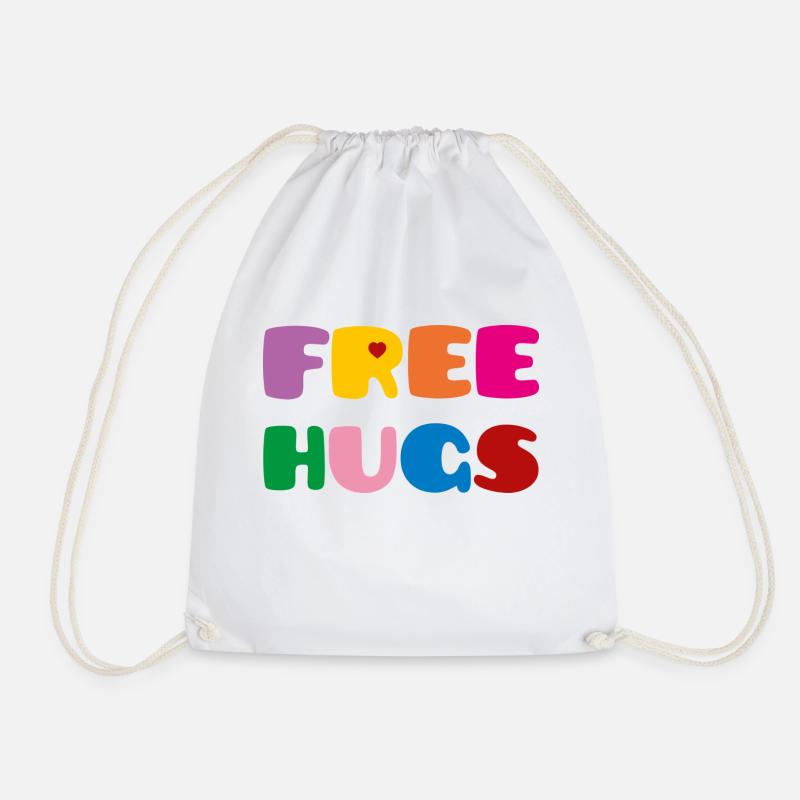 Free Hugs - Turnbeutel - Weiß