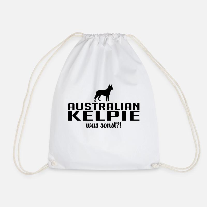 AUSTRALIAN KELPIE was sonst Hundespruch Wilsigns - Turnbeutel - Weiß