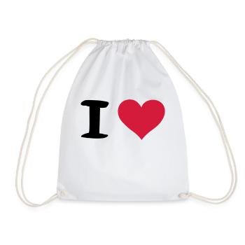 i heart - Turnbeutel - Weiß - Vorne