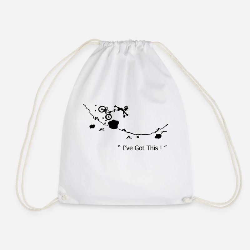I've Got This! Bike Crash - Drawstring Bag - white