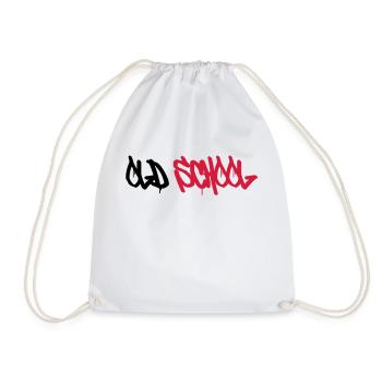 Old School ! - Drawstring Bag - white - Front