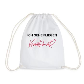 Fliegen - Turnbeutel - Weiß - Vorne