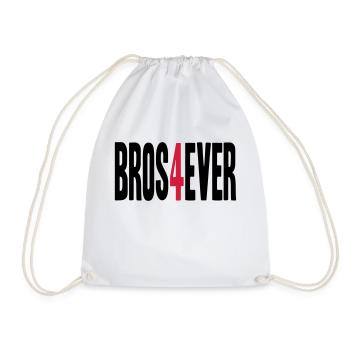 Bros 4 Ever - Drawstring Bag - white - Front