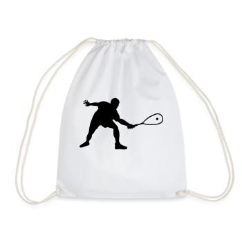 dessin vecteur joueur de squash - Sac de sport léger - blanc - Devant