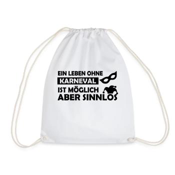 ein leben ohne karneval - Turnbeutel - Weiß - Vorne