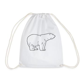 Polar Bear - Eisbär - Turnbeutel - Weiß - Vorne
