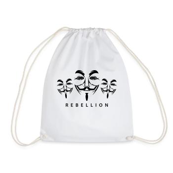 Anonymous Rebellion - Turnbeutel - Weiß - Vorne