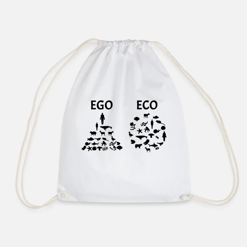 Ego Eco Nature Umwelt Mutter Erde Planet Tiere - Turnbeutel - Weiß