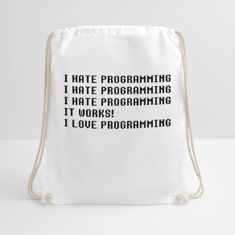 Je déteste la programmation ça marche J’adore la programmation Sac de sport léger