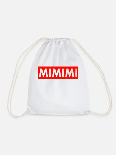 MiMiMi Red Box Logo Funshirt Parody Stateme funny - Turnbeutel - Weiß