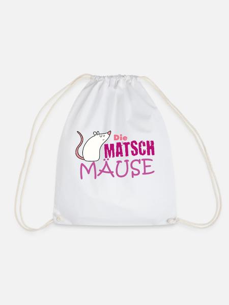 Muddy run shirt mud Matsch Lauf Maus Team obstacle - Turnbeutel - Weiß