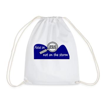 Focus on Jesus - Drawstring Bag - white - Front