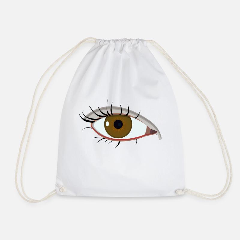 œil qui vous regarde - Sac de sport léger - blanc