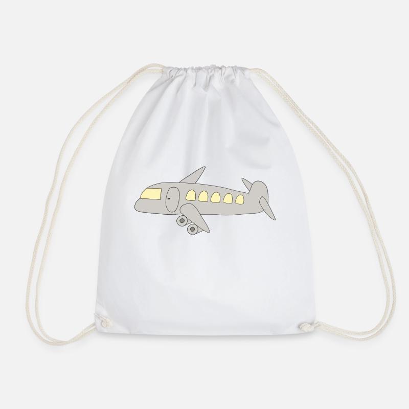 Flugzeug - Turnbeutel - Weiß