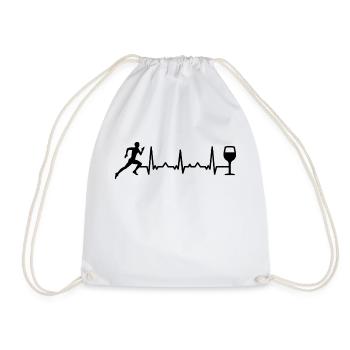 Vin Heartbeat et course à pied - (2) - Sac de sport léger - blanc - Devant