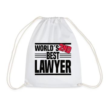 2ème meilleur avocat au monde - Sac de sport léger - blanc - Devant