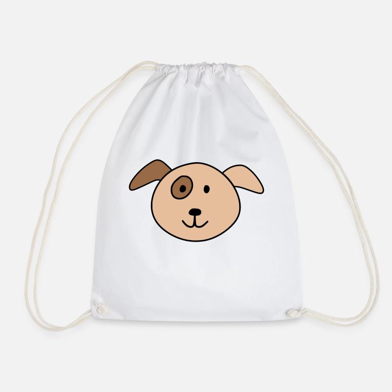 Cute dog - Drawstring Bag - white