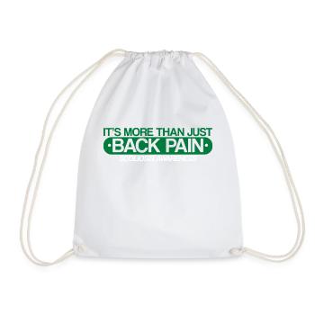 Its More Than Just Back Pain, Scoliosis Awareness4 - Drawstring Bag - white - Front