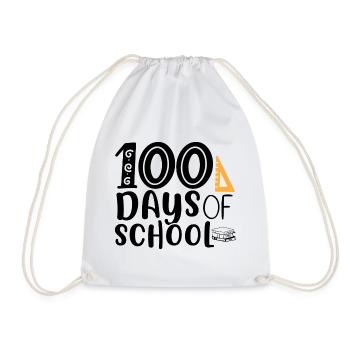 100 Days Of School - Turnbeutel - Weiß - Vorne