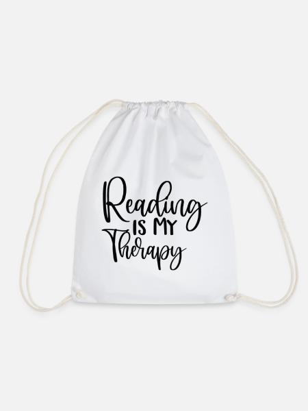 Reading Is My Therapy - Turnbeutel - Weiß