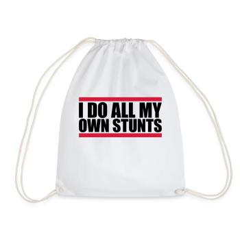 all my own stunts - Turnbeutel - Weiß - Vorne