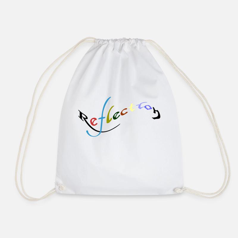 Reflection - Reflexion - Drawstring Bag - white