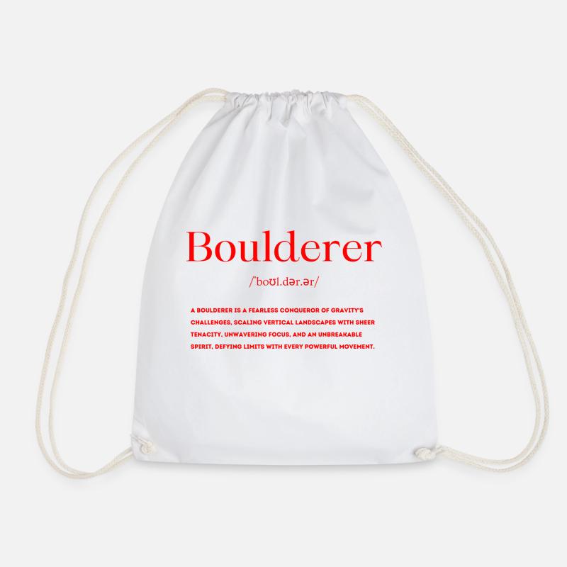Boulderer Definition - Turnbeutel - Weiß