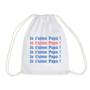 PAPA. FÊTE DES PÈRES. BONNE FÊTE PAPA. BONNE FÊTE - Sac de sport léger - blanc - Devant