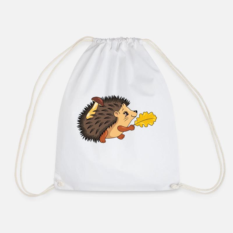 Glücklicher gehender Igel - Turnbeutel - Weiß