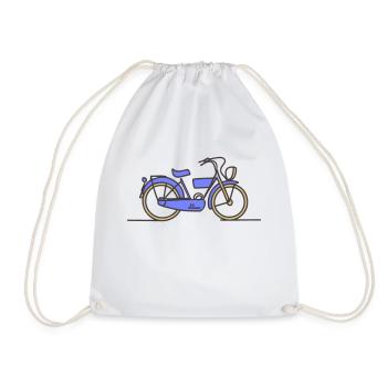 Geschenk 'Mob', Hommage an das Retro-Fahrzeug - Turnbeutel - Weiß - Vorne