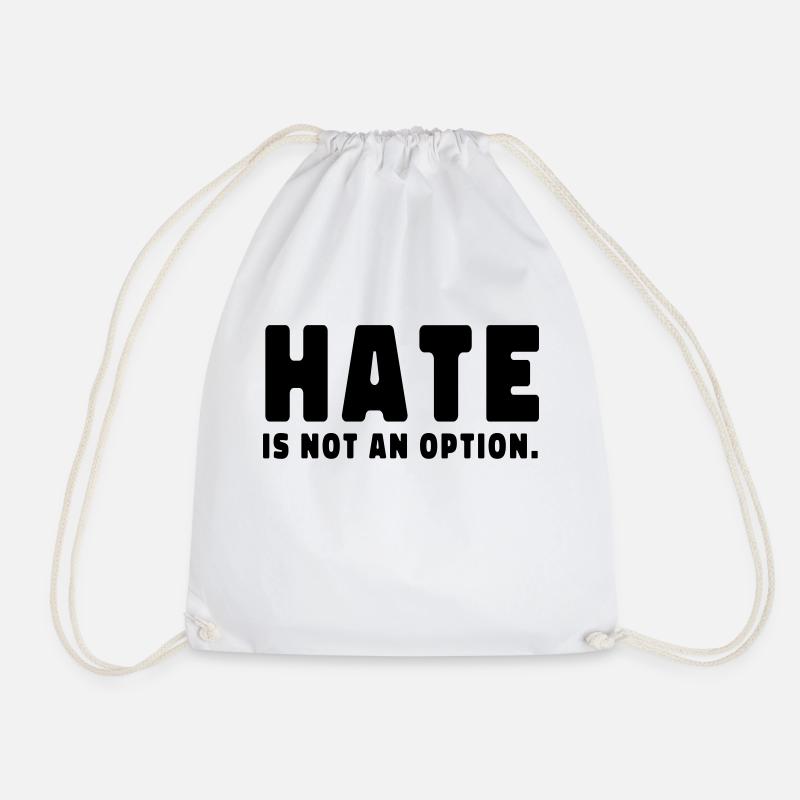 PEACE TSHIRT GIFT AGAINST WAR - Drawstring Bag - white